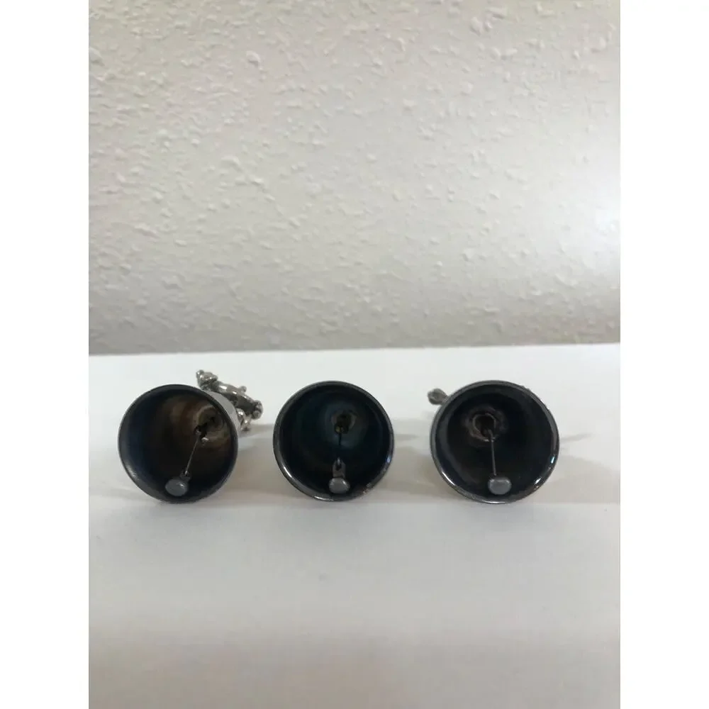 New‎ England Collector's Disney Mickey Silver Plated Bells Lot of 3 VTG 1980's